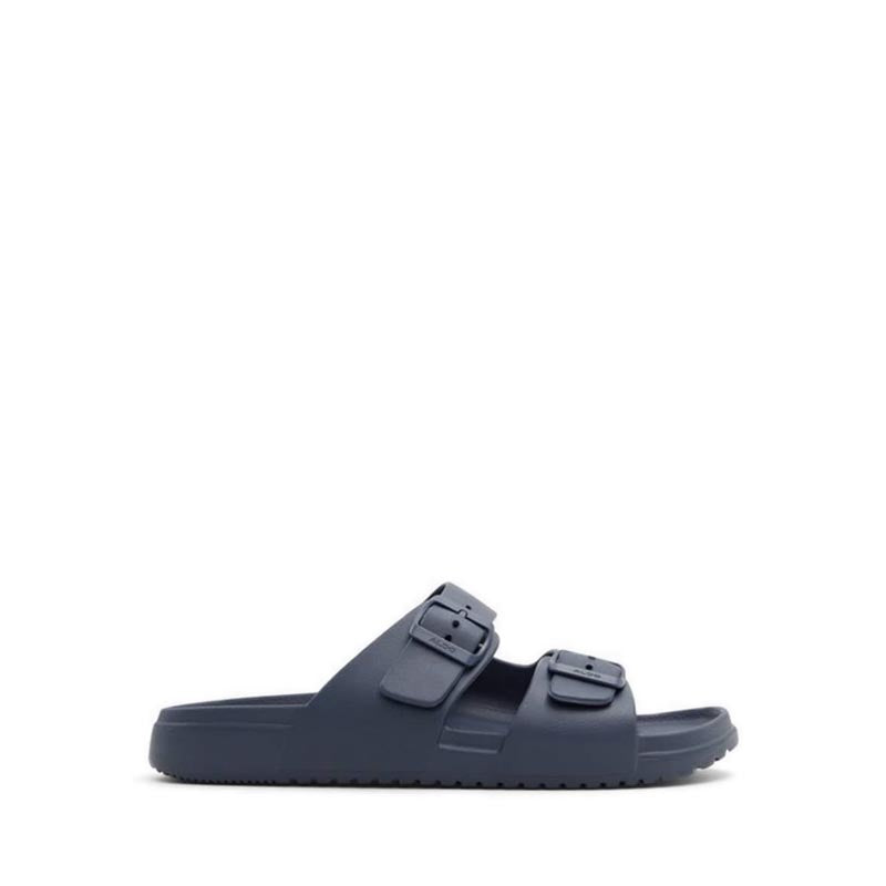 Hideo Men's Flat Sandals- Open Navy