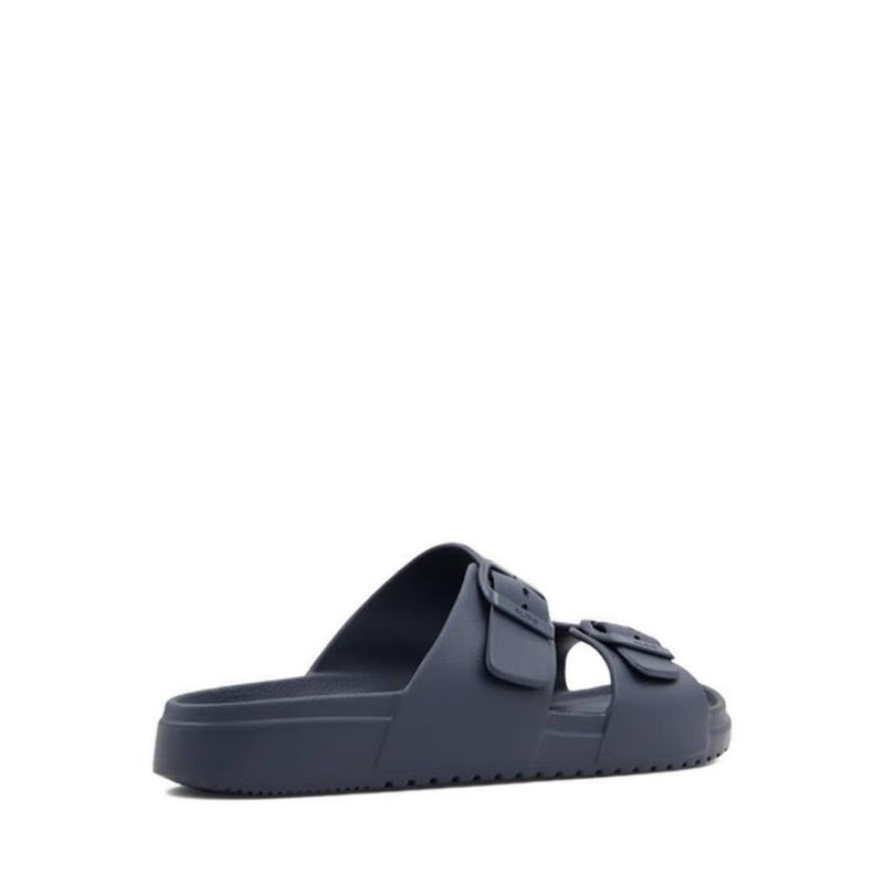 Hideo Men's Flat Sandals- Open Navy