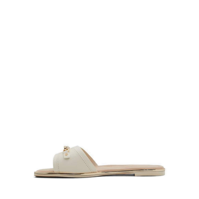 Jeannie Flat Sandals - White