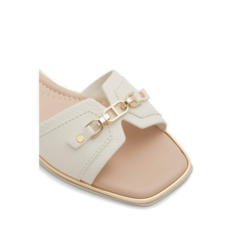 Jeannie Flat Sandals - White
