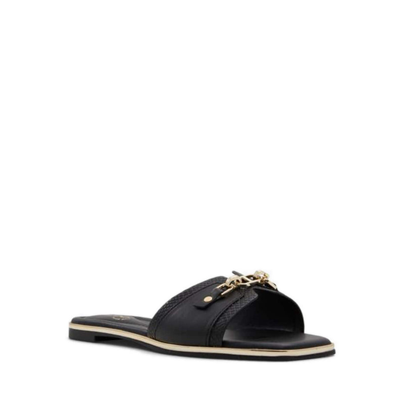 Jeannie Flat Sandals - Black