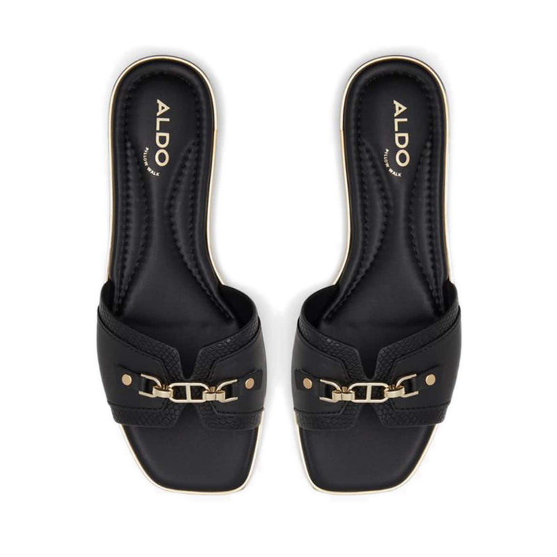 Jeannie Flat Sandals - Black