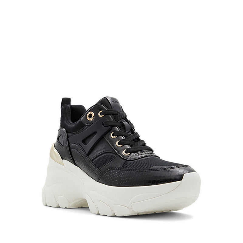 Griedia Women's Jogger Sole Wedge Sneakers - Black
