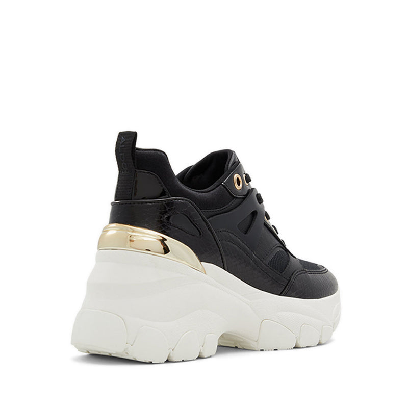 Griedia Women's Jogger Sole Wedge Sneakers - Black