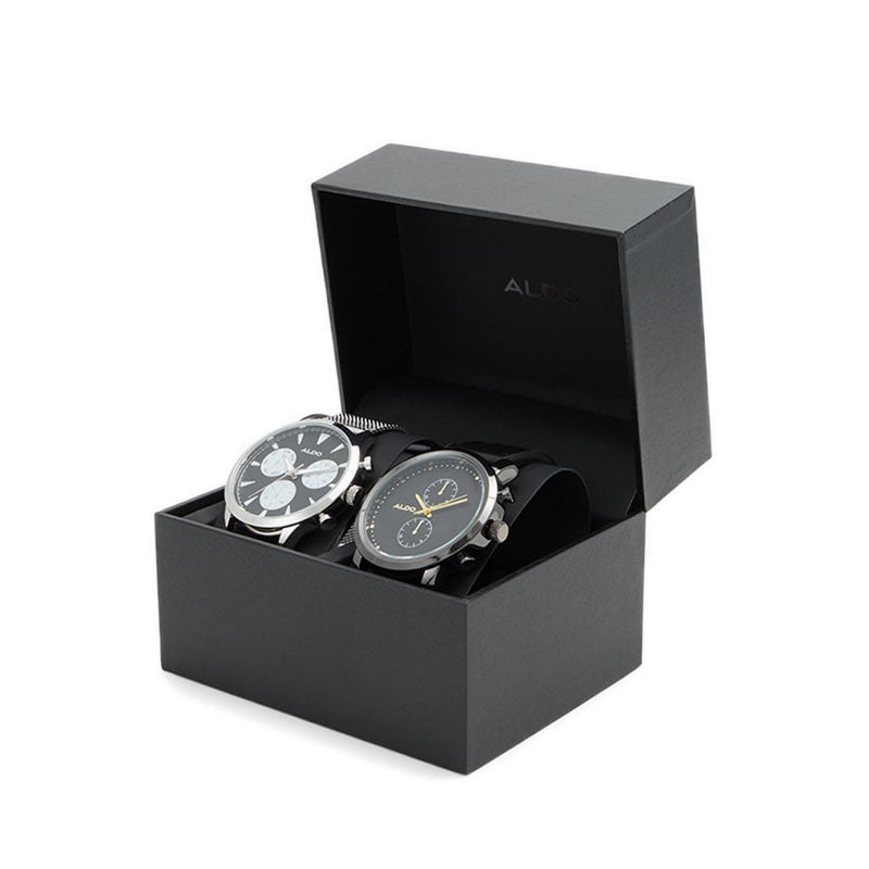 Wallburg Men's Watch - Black-Silver Multi