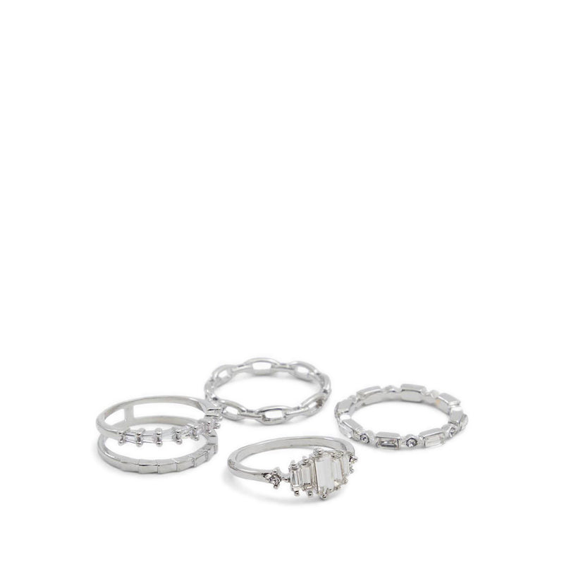 Bonnelly Women's Ring - Silver-Clear Multi
