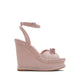 Cheanwan Women's Wedge Sandals - Light Pink