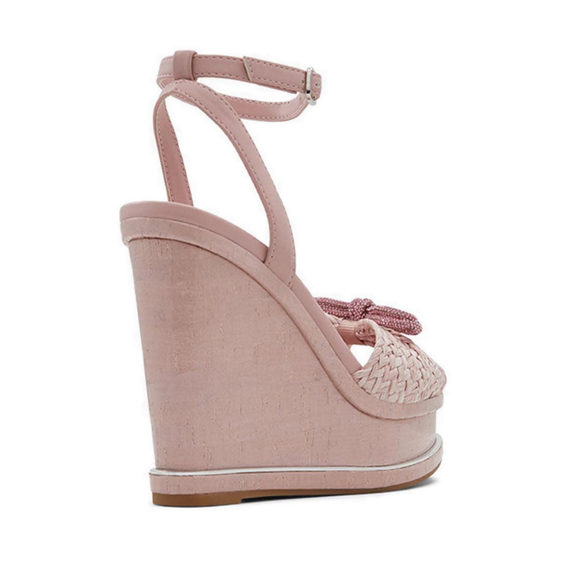 Cheanwan Women's Wedge Sandals - Light Pink