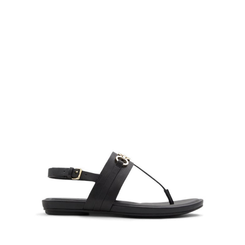 Deveteriel Women's Thong Flat Sandals - Black