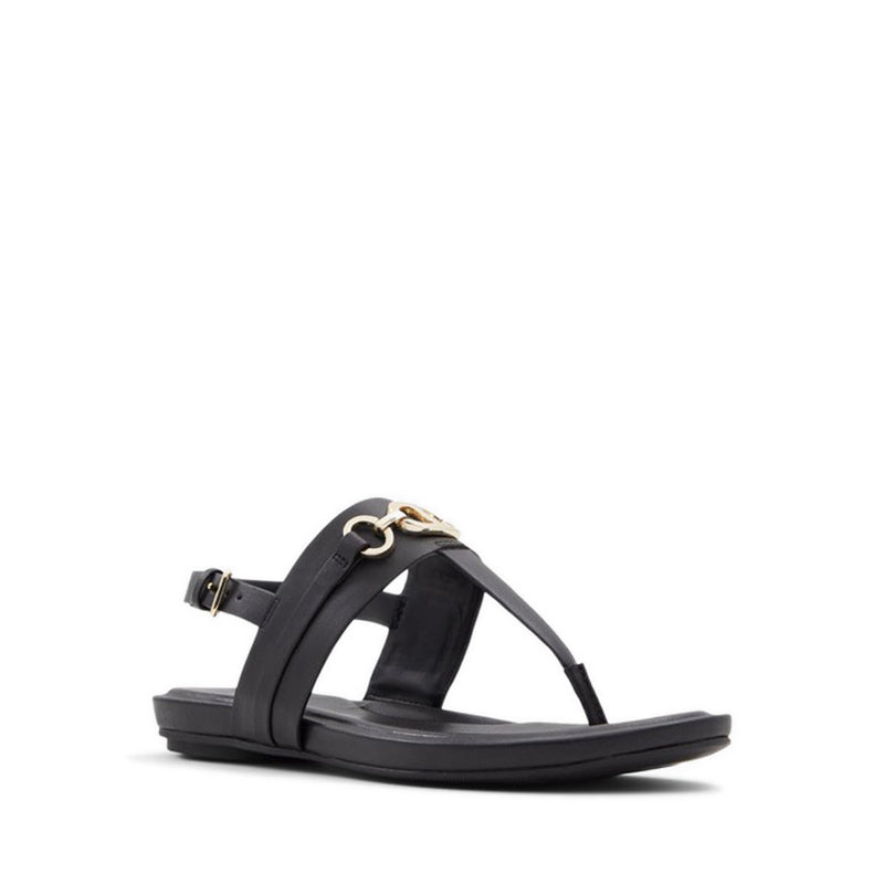 Deveteriel Women's Thong Flat Sandals - Black