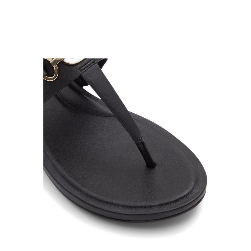 Deveteriel Women's Thong Flat Sandals - Black