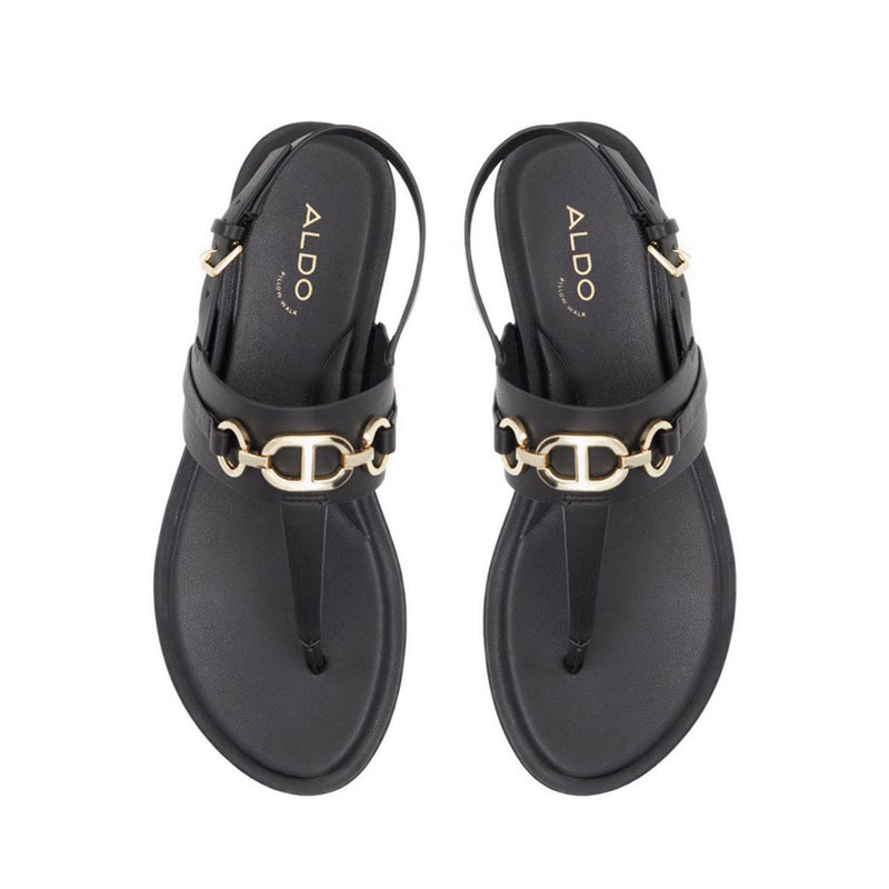 Deveteriel Women's Thong Flat Sandals - Black
