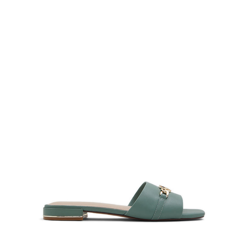 Emina Women's Flat Slide Sandals - Light Green