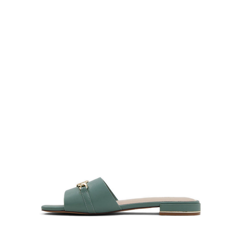 Emina Women's Flat Slide Sandals - Light Green