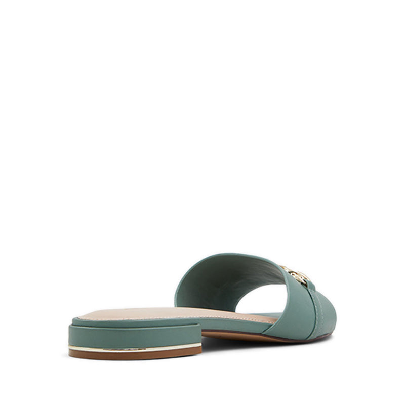 Emina Women's Flat Slide Sandals - Light Green