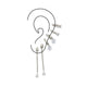 Lagrimitas Women's Pierced Earring - Silver/Clear Multi