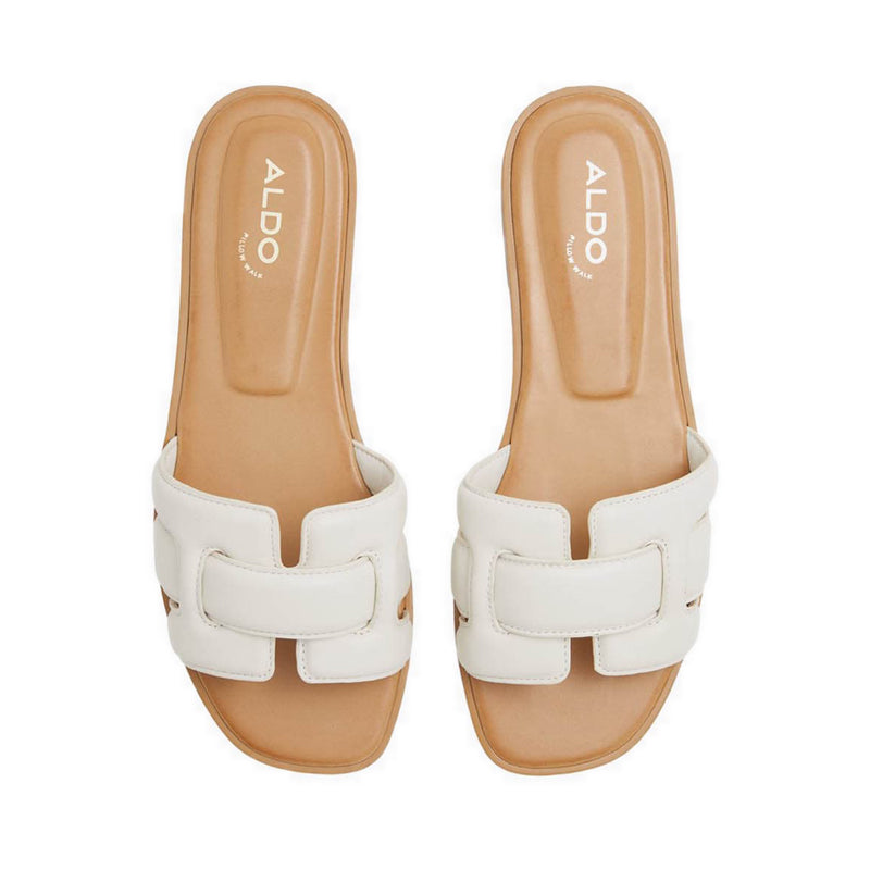 ALDO Elenaa Women Slide Sandal - White-Bone