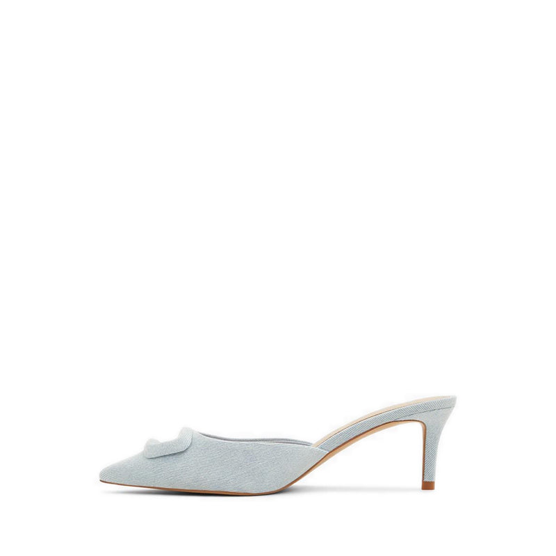 Louisette Women's Heeled Mule - Light Blue