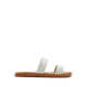 Krios Women Flat Sandal - White-Bone