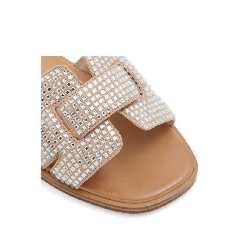Elenaa Women's Flat Sandals - Cream