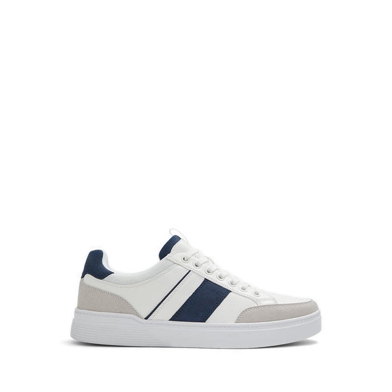 Elio Men's Low Top Sneakers - White-Navy