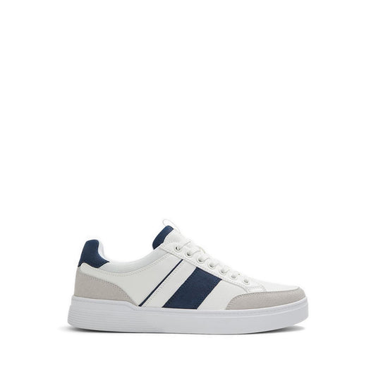 Elio Men's Low Top Sneakers - White-Navy
