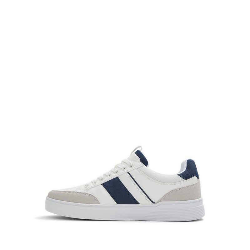 Elio Men's Low Top Sneakers - White-Navy