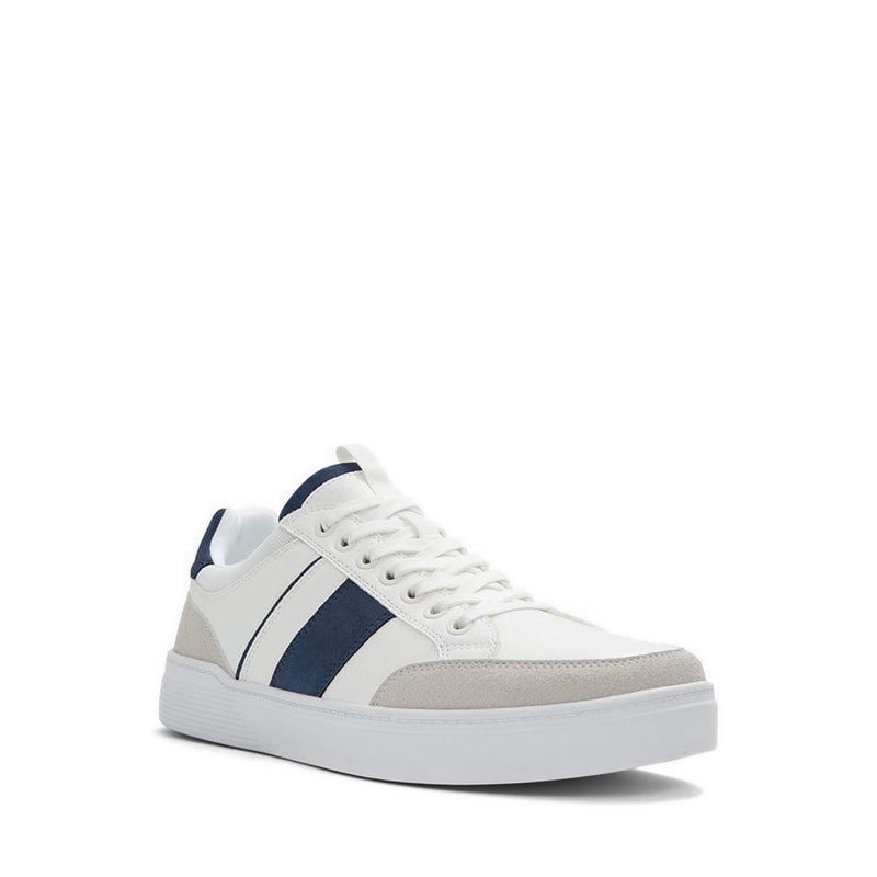 Elio Men's Low Top Sneakers - White-Navy