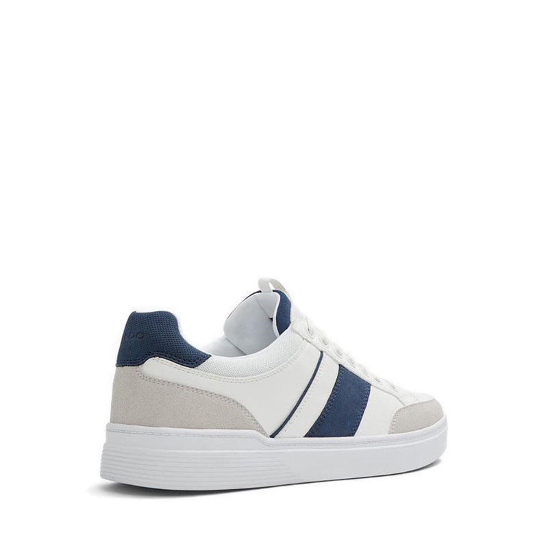 Elio Men's Low Top Sneakers - White-Navy