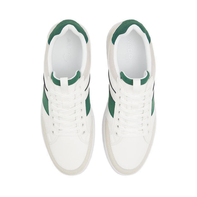 Elio Men's Low Top Sneakers - White-Green