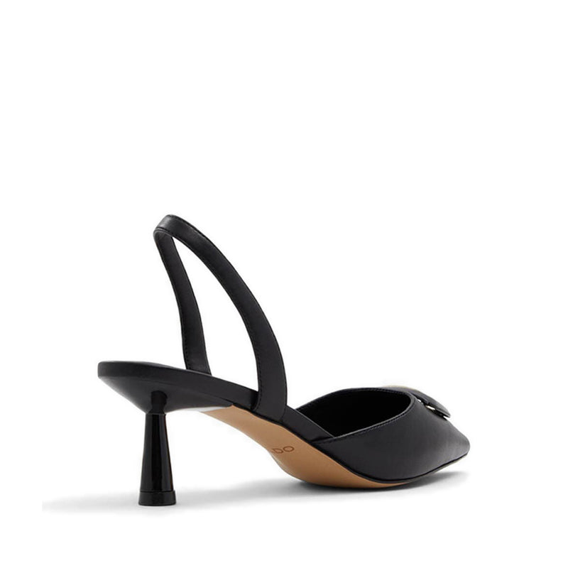 Giocante Women's Sling Back Heeled Shoes - Black