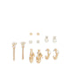 Embers Women's Earring Set - Gold-Clear Multi