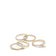 Embera Women Stackable Rings - Gold-Clear Multi