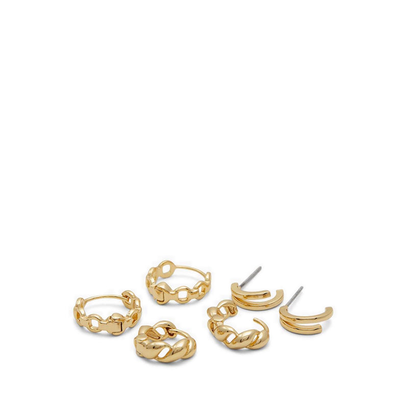 Azarie Women's Huggie Hoop Earrings - Gold-Clear Multi