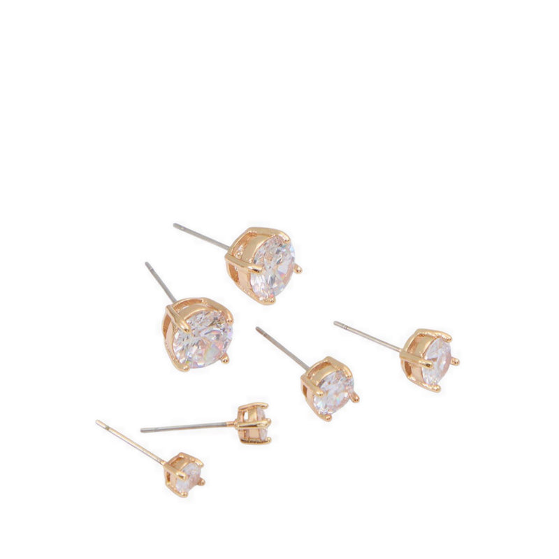 Alaynia Earrings - Gold/Clear Multi