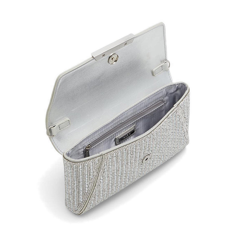 Rania Women's Clutch - Silver