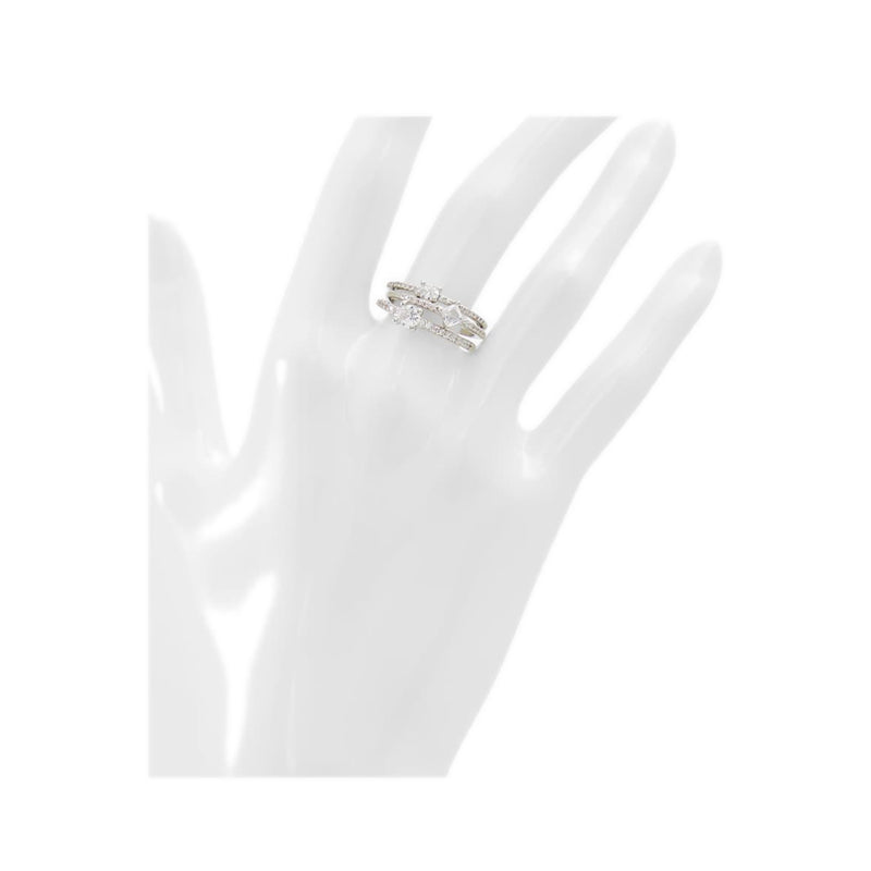 Baily Women's Stackable Ring - Silver-Clear Multi