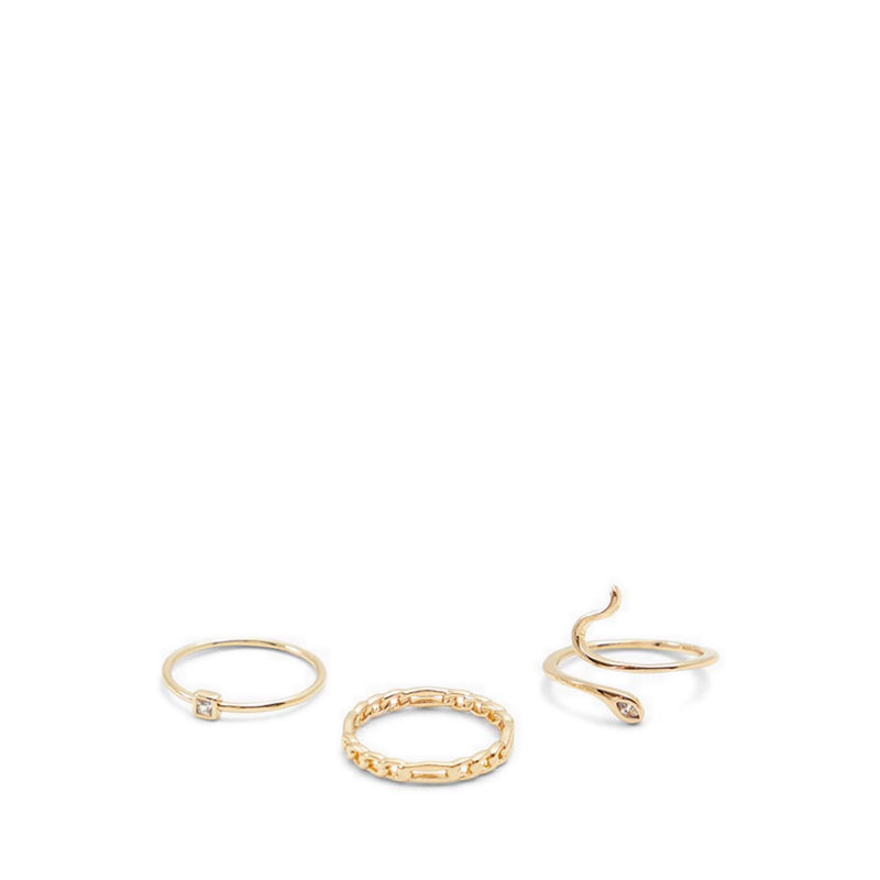 Lidsey Women's Multi Finger Ring - Gold-Clear Multi