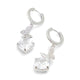Chloee Women's Hoop Earrings - Silver-Clear Multi