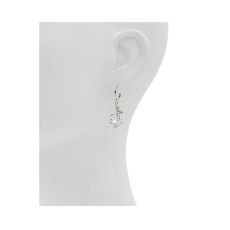 Chloee Women's Hoop Earrings - Silver-Clear Multi