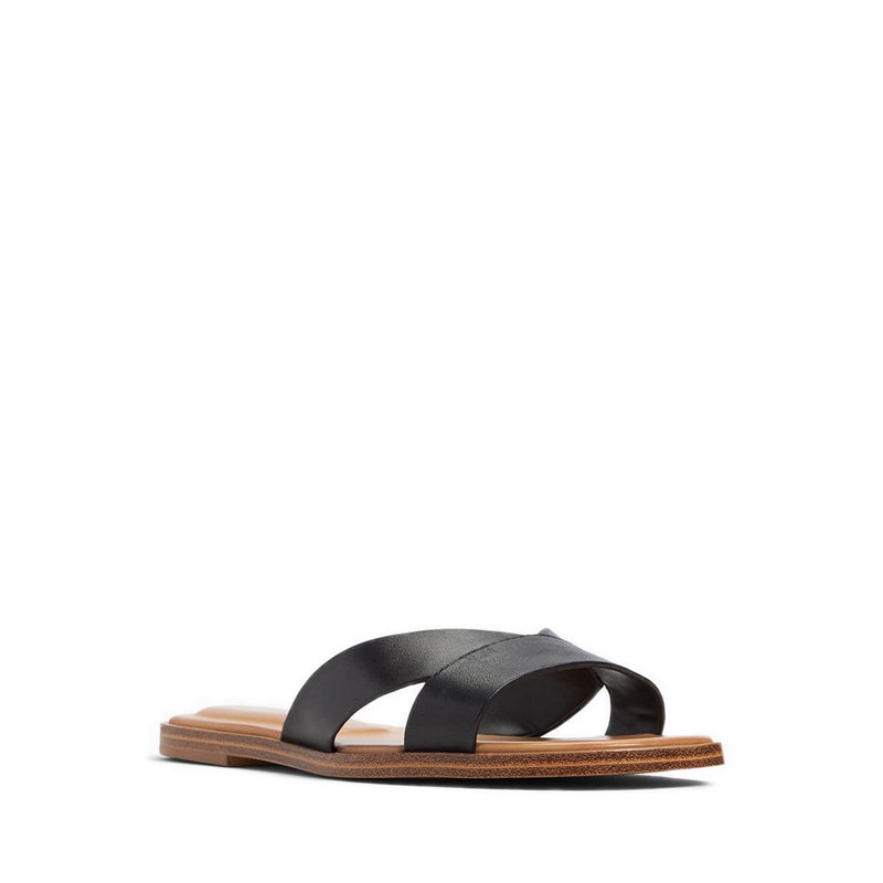 Caria Women's Flat Sandals - Black