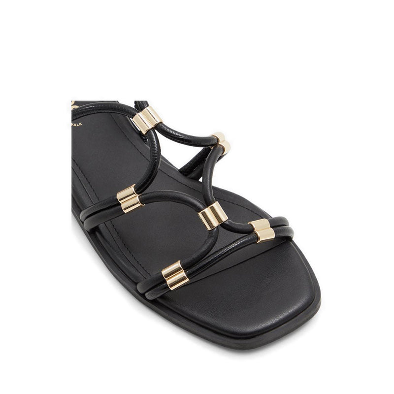 Bychan Women's Flat Sandals - Black