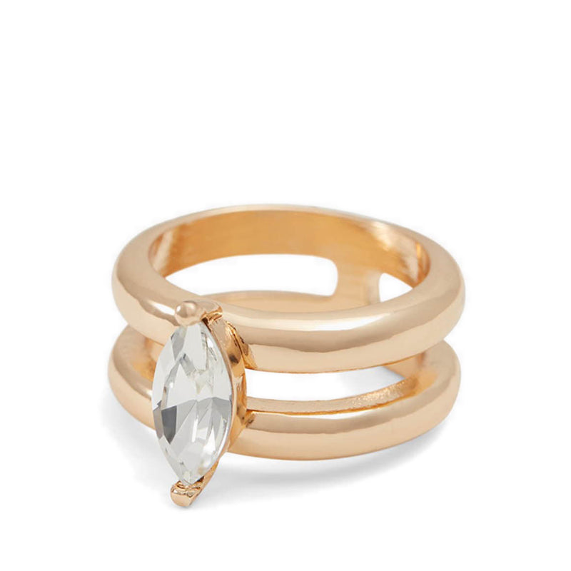 Froboess Women's Ring - Gold/Clear Multi