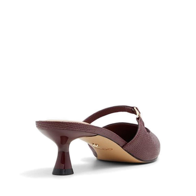 Esperance Women's Heeled Mules - Bordo