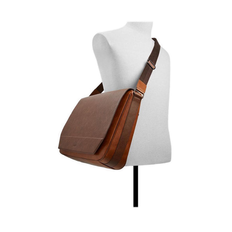 Afendannor Men's Messenger - Tan Combo