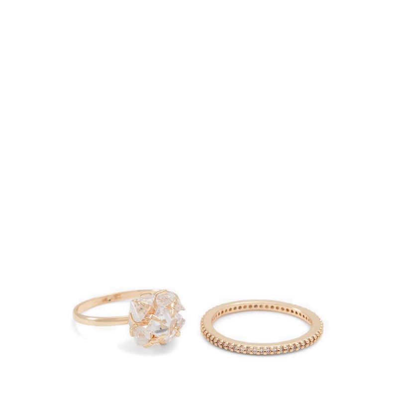 Greini Women's Ring - Gold/Clear Multi