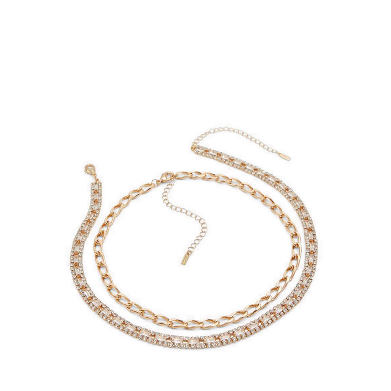 Abiegan Women's Necklace - Gold/Clear Multi