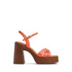 Solenia Women Heeled Sandals - Medium Orange