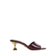 Goldenshine Women's Heeled Sandals - Bordo