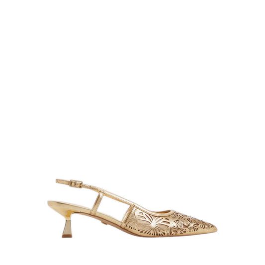Elegant Women's Heeled Shoes - Gold